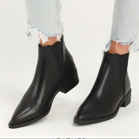 Steve Madden | Shoes | Steve Madden Jerry Black Leather Ankle Boots | Poshmark